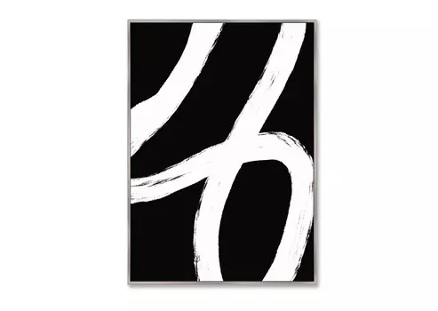 Репродукция картины на холсте no strings attached, no2 (картины в квартиру) черный 75x105 см.