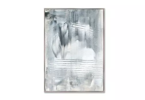 Репродукция картины на холсте snowfall (картины в квартиру) мультиколор 75x105 см.