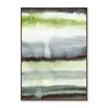 Репродукция картины на холсте sunny sky after the storm (картины в квартиру) зеленый 105x145 см.