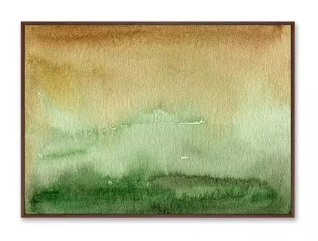 Репродукция картины на холсте the green valley and the hills beyond (картины в квартиру) мультиколор 105x75 см.