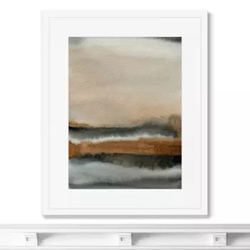 Репродукция картины в раме by the river bank (картины в квартиру) мультиколор 42x52 см.