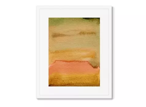 Репродукция картины в раме hot sunset in july (картины в квартиру) оранжевый 42x52 см.