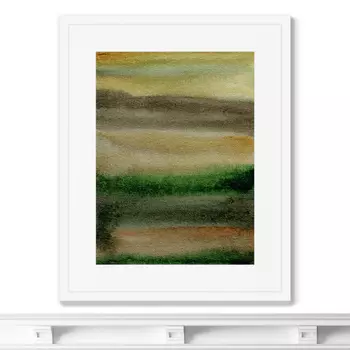 Репродукция картины в раме late evening landscape view (картины в квартиру) мультиколор 42x52 см.