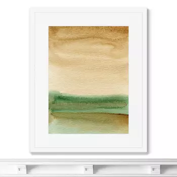 Репродукция картины в раме pond shore in july (картины в квартиру) мультиколор 42x52 см.