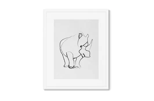 Репродукция картины в раме rhino (картины в квартиру) белый 42x52 см.