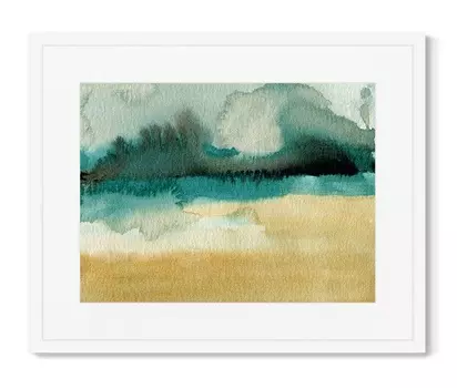 Репродукция картины в раме river bank (картины в квартиру) мультиколор 52x42 см.