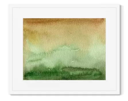 Репродукция картины в раме the green valley and the hills beyond (картины в квартиру) мультиколор 52x42 см.