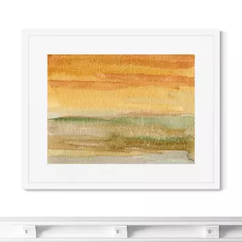 Репродукция картины в раме valley landscape in july (картины в квартиру) мультиколор 52x42 см.