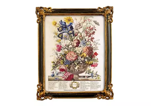 Репродукция на холсте «12 месяцев цветения», версия июнь, в раме «селин» (object desire) мультиколор 24x29x2 см.