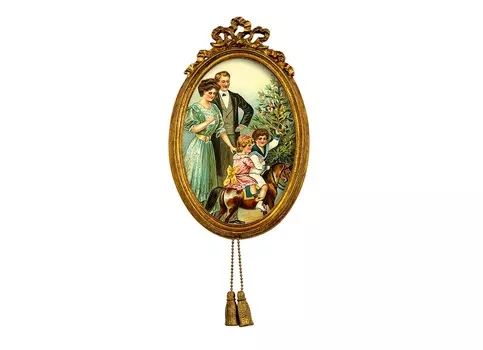 Репродукция старинной рождественской гравюры в раме «жаклин» (object desire) мультиколор 11x19x2 см.