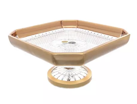 Рулетница на ножке crystal heart (crystal heart) прозрачный 26 см.