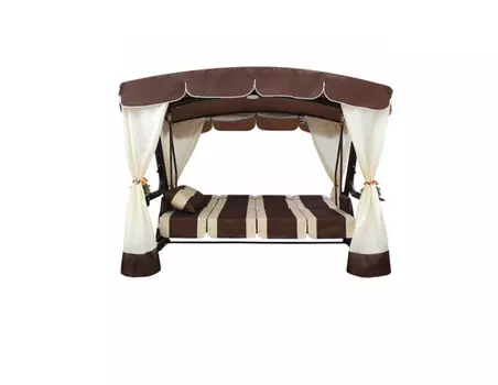 Садовые качели эдем люкс, шоколадный, каркас шоколад (код: 2017-кд-59/л) (bigarden) коричневый