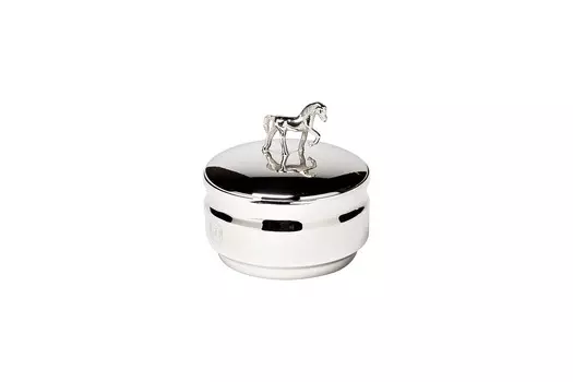 Сахарница horse (garda decor) серебристый 9 см.