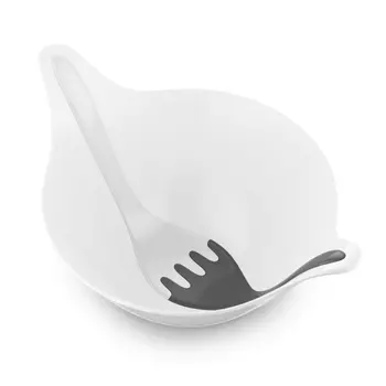 Салатница с приборами leaf 2.0 (koziol) белый 19 см.