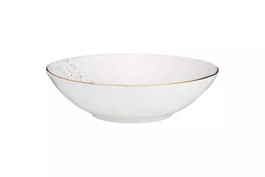 Салатник bronco gold белый с золотом (garda decor) белый 6 см.