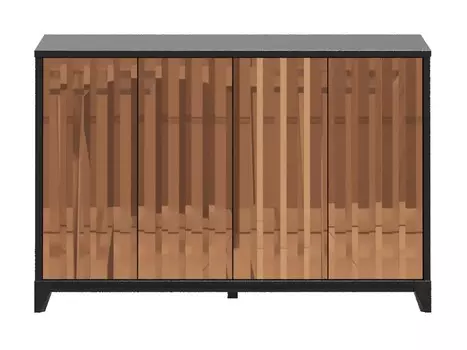 Сервант dante (ogogo) черный 158x83x44 см.
