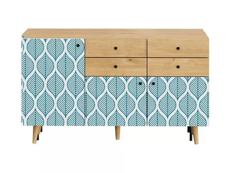 Сервант frida (ogogo) голубой 149x86x45 см.