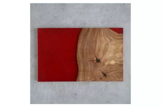 Сервировочная доска из карагача (wowbotanica) красный 16x28 см.