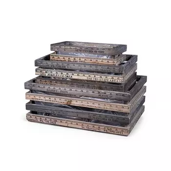 Сет ящиков amoret (3 шт) (desondo) серый 48x18x32 см.