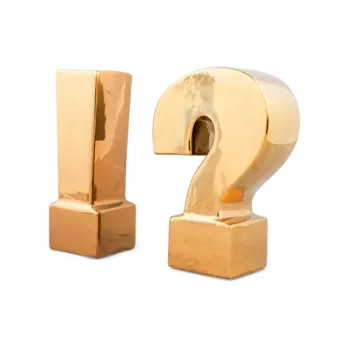 Сет статуэток wtf, из 2-х штук (desondo) золотой