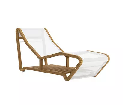 Шезлонг infinity (atmosphera) белый 169x80x66 см.