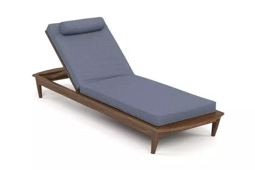 Шезлонг reef (yachtline) голубой 79x31x222 см.