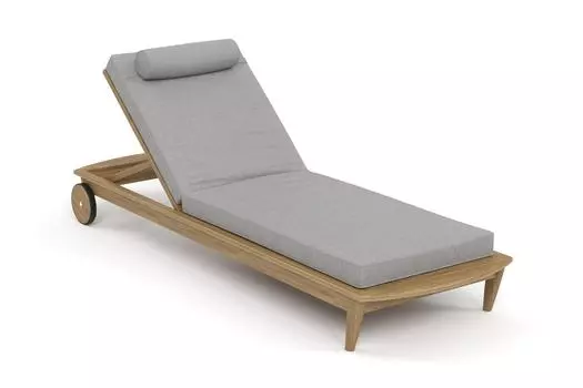 Шезлонг reef (yachtline) серый 79x31x222 см.