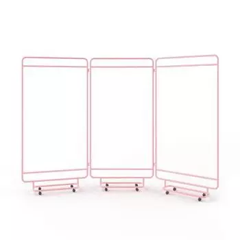 Ширма bauhaus (woodi) розовый 258x178x10 см.