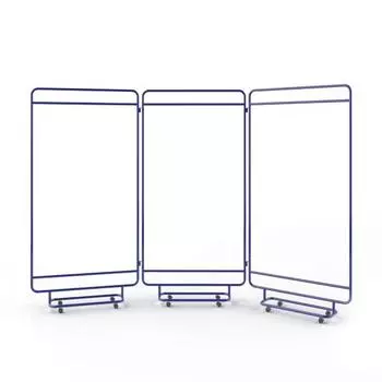 Ширма bauhaus (woodi) синий 258x178x10 см.