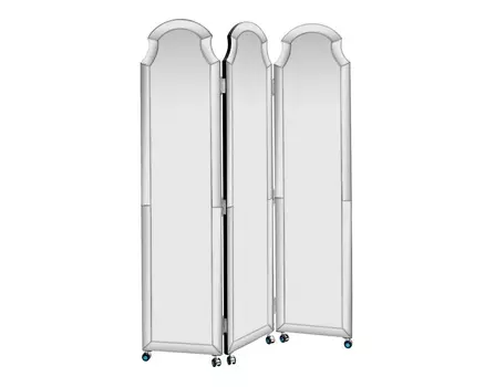 Ширма зеркальная mirror (garda decor) серебристый 126x181x2 см.