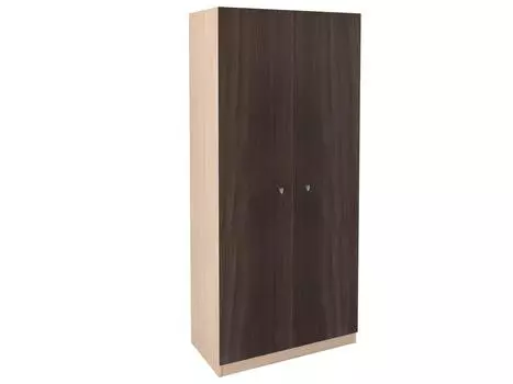 Шкаф прямой 45 дуб молочный/дуб шамони (рв-мебель) коричневый 90x45x200 см.