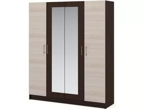 Шкаф «алена» 4дв (аврора) бежевый 161x191x47 см.