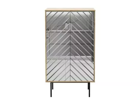 Шкаф двустворчатый boho (ogogo) серебристый 84x150x40 см.