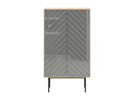 Шкаф двустворчатый boho (ogogo) серый 84x150x40 см.