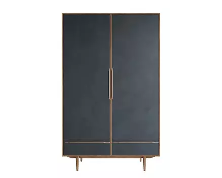 Шкаф двустворчатый bruni black (etg-home) черный 120x195x55 см.