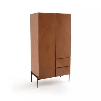 Шкаф двустворчатый lodge (laredoute) коричневый 94x184x57 см.