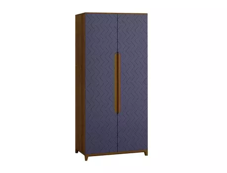 Шкаф двустворчатый сканди (r-home) синий 100x230x60 см.