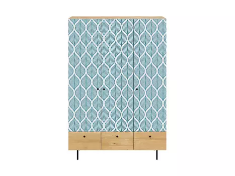 Шкаф frida (ogogo) голубой 135x197x60 см.