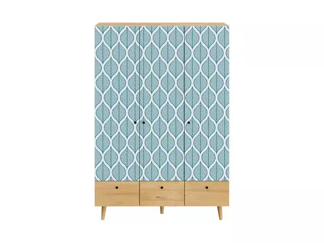 Шкаф frida (ogogo) голубой 135x197x60 см.
