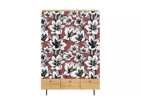 Шкаф frida (ogogo) красный 135x197x60 см.