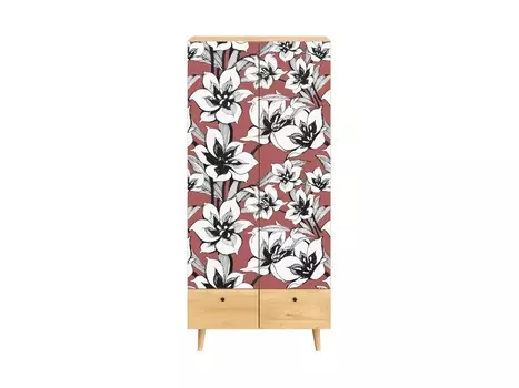 Шкаф frida (ogogo) красный 90x197x60 см.