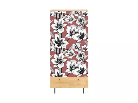 Шкаф frida (ogogo) красный 90x197x60 см.