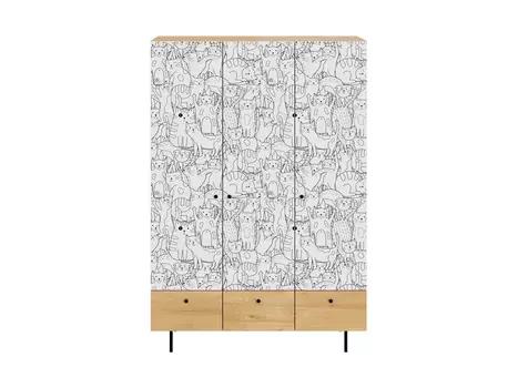 Шкаф frida (ogogo) серый 135x197x60 см.