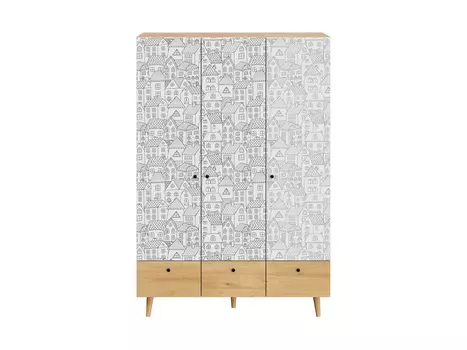 Шкаф frida (ogogo) серый 135x197x60 см.