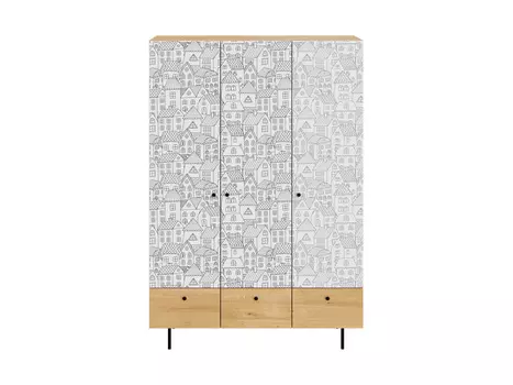 Шкаф frida (ogogo) серый 135x197x60 см.
