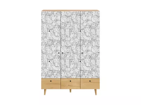 Шкаф frida (ogogo) серый 135x197x60 см.