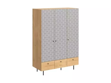 Шкаф frida (ogogo) серый 135x197x60 см.
