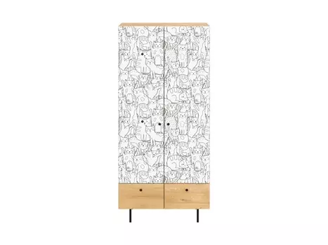 Шкаф frida (ogogo) серый 90x197x60 см.