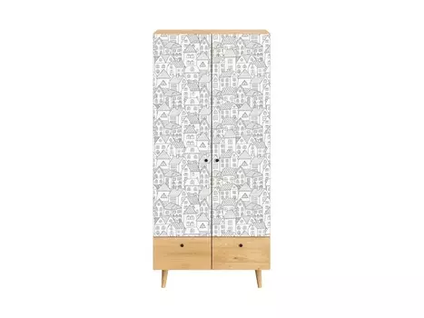 Шкаф frida (ogogo) серый 90x197x60 см.