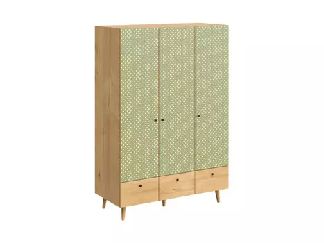 Шкаф frida (ogogo) зеленый 135x197x60 см.